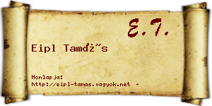Eipl Tamás névjegykártya